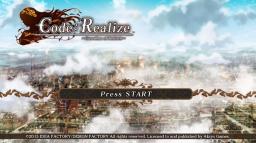 Code: Realize - Guardian of Rebirth Title Screen